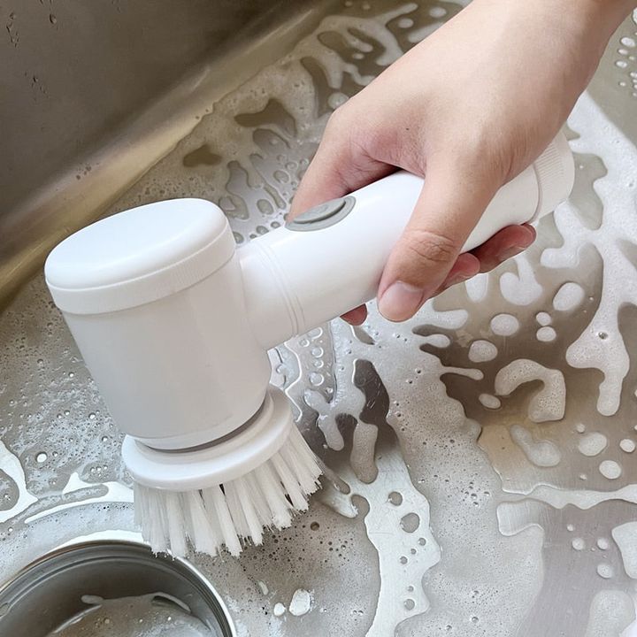 Electric Spin Cleaning Brush – Multi-Purpose Scrubber with Replaceable Brush Heads