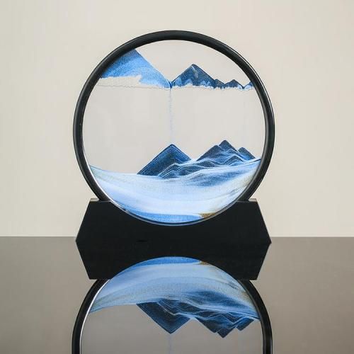 Magnetic Liquid Sand Art Hourglass – 3D Moving Sandscape Decorative Desk Ornament
