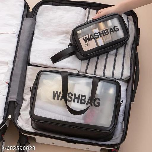 Transparent Travel Wash Bag & Toiletry Organizer – Portable Cosmetic Storage Pouch