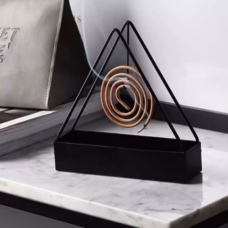 Mosquito Coil Holder – Triangle Metal Incense Burner & Mosquito Repellent Stand