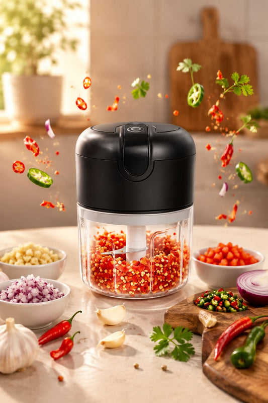 Electric Food Chopper & Vegetable Cutter – Mini Garlic, Onion & Meat Chopper