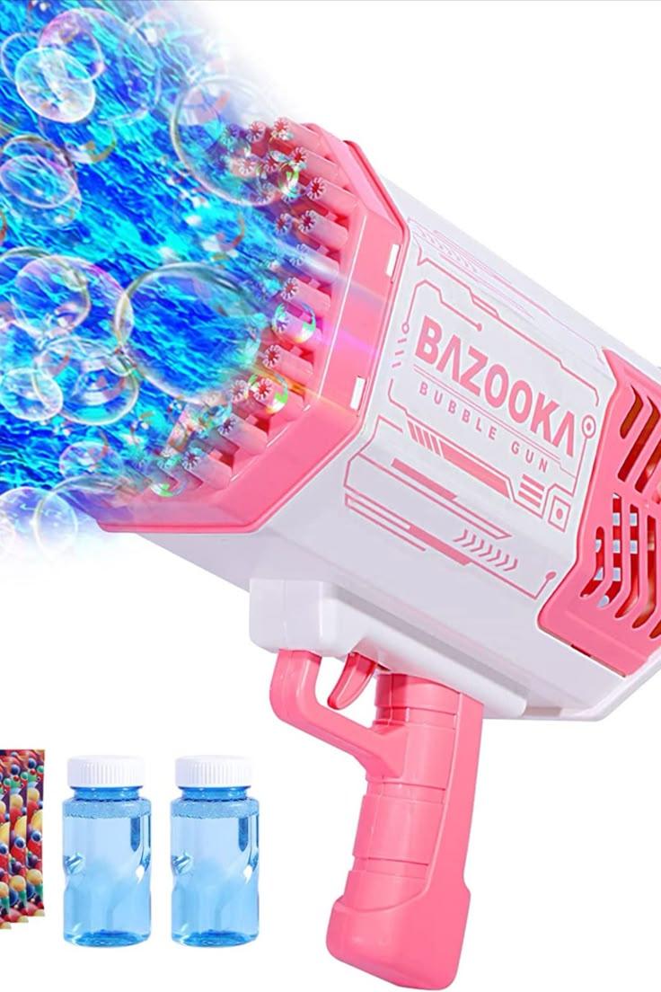 Automatic Bubble Gun for Kids – Electric Bubble Blaster Toy with Bubble Tray