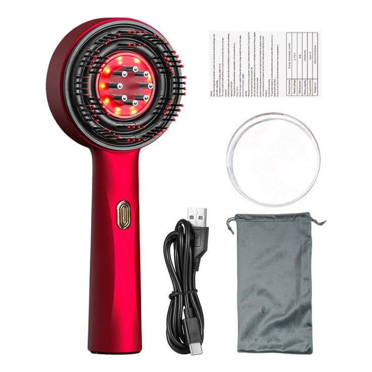 Electric Scalp Massager & Hair Growth Massage Brush – Rechargeable Head Massager Comb for Scalp Care