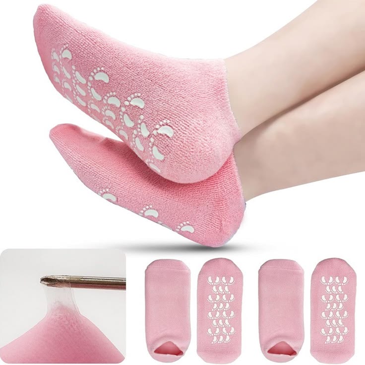 Exfoliating Foot Scrub Socks – Silicone Moisturizing Heel Repair Socks