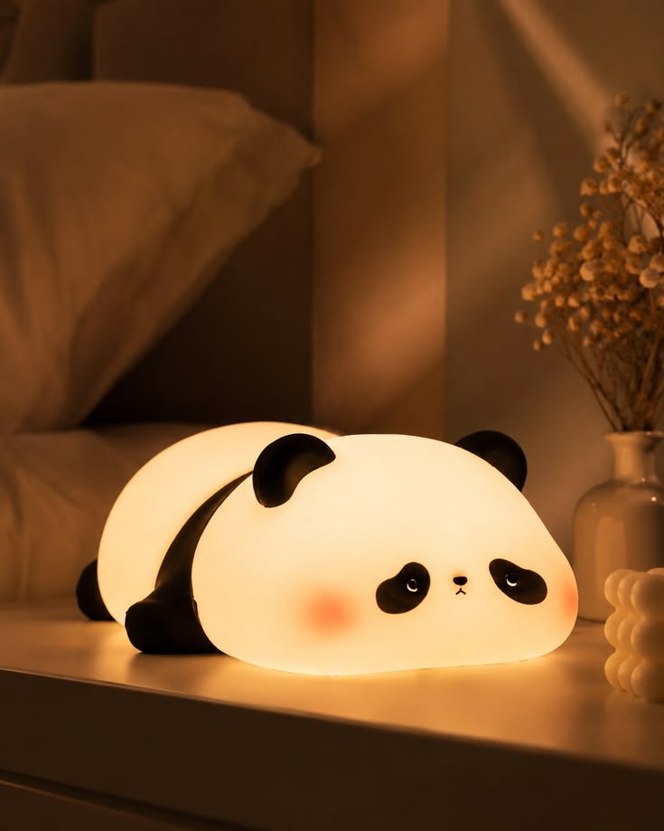 Cute Panda LED Night Light – Adorable Bedside Lamp for Kids & Home