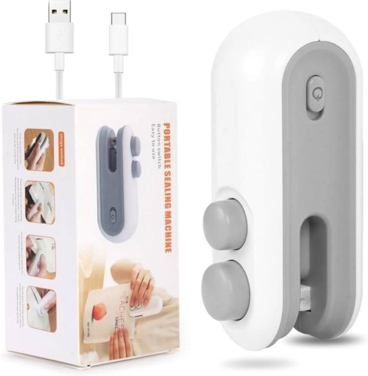 2-in-1 Mini Heat Bag Sealing Machine with Cutter – USB Rechargeable