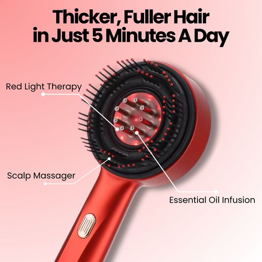Electric Scalp Massager & Hair Growth Massage Brush – Rechargeable Head Massager Comb for Scalp Care
