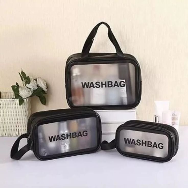 Transparent Travel Wash Bag & Toiletry Organizer – Portable Cosmetic Storage Pouch