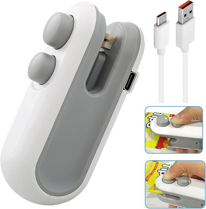 2-in-1 Mini Heat Bag Sealing Machine with Cutter – USB Rechargeable