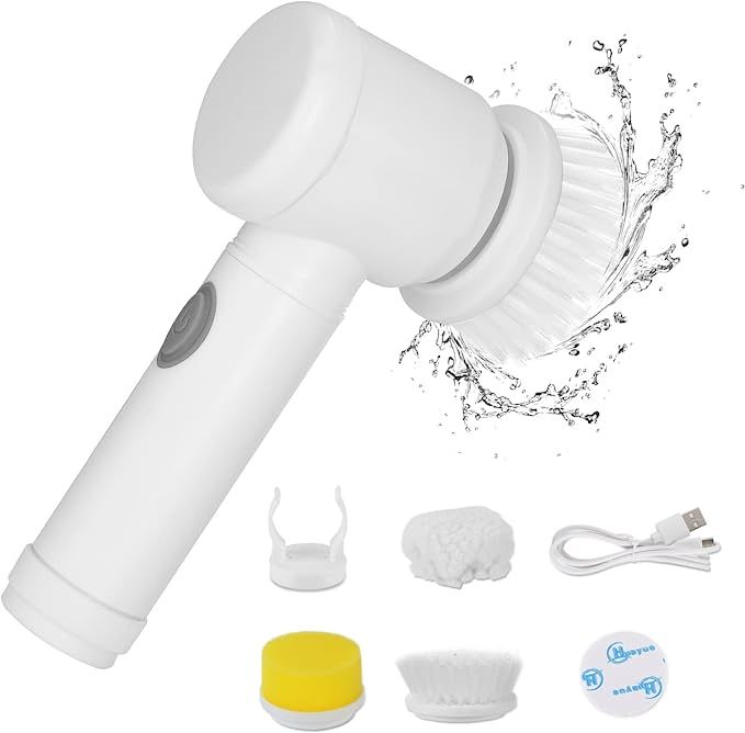 Electric Spin Cleaning Brush – Multi-Purpose Scrubber with Replaceable Brush Heads