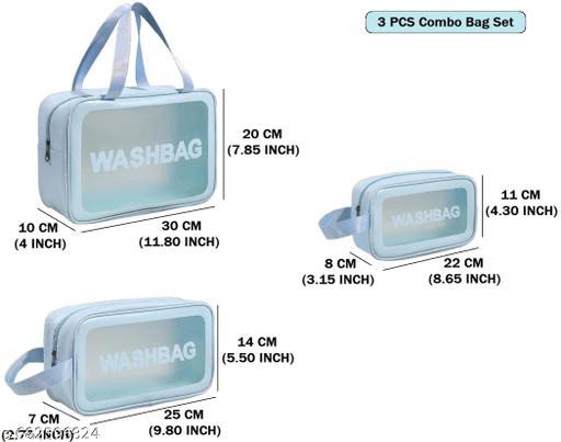 Transparent Travel Wash Bag & Toiletry Organizer – Portable Cosmetic Storage Pouch