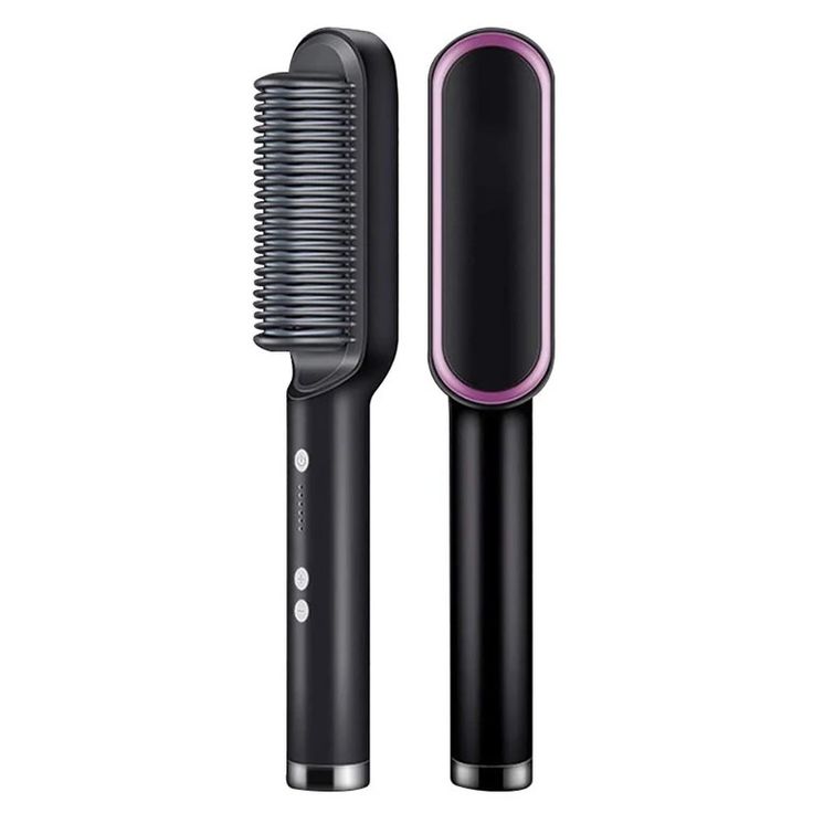 Electric Hair Straightening Brush – Fast Heating Hair Smoothing Comb with Adjustable Temperature